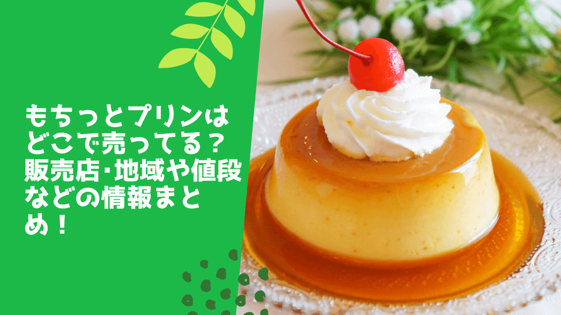 もちっとプリンはどこで売ってる?販売店・地域や値段などの情報まとめ!