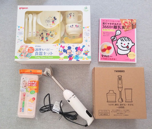 離乳食購入品||離乳食準備||離乳食||小分けパック||||エプロン||||食器||||離乳食向け本